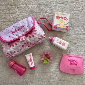 American girl doll bitty baby feeding play set